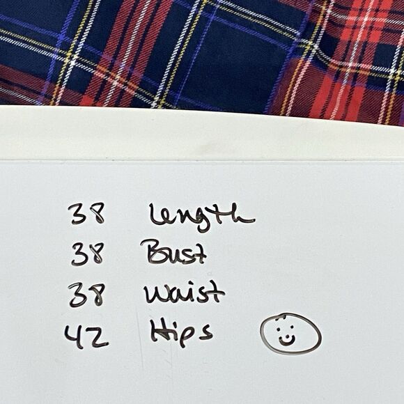 Brooks Brothers Stewart Plaid 6 SMALL Shirt Dress L/S Tie Belt Christmas Cotton - Picture 7 of 7